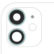 Rückkamera-Linse mit Halterung & Rahmen für iPhone 11 (2-teiliges Set) (Grün)