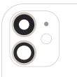 Rückkamera-Linse mit Halterung & Rahmen für iPhone 11 (2-teiliges Set) (Weiß)