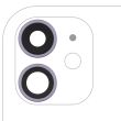 Rückkamera-Linse mit Halterung & Rahmen für iPhone 11 (2-teiliges Set) (Lila)
