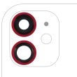 Rückkamera-Linse mit Halterung & Rahmen für iPhone 11 (Rot)
