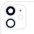 Rückkamera-Linse (nur Glas) mit Kleber für iPhone 11 (Echt-Saphir/ Premium)