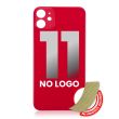 Rückglas mit 3M Klebeband für iPhone 11 (ohne Logo/ großes Kameraloch) (Rot)