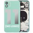 Rückgehäuse mit klein Bauteile vormontiert für iPhone 11 (ohne Logo) (Grün)