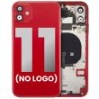 Rückgehäuse mit klein Bauteile vormontiert für iPhone 11 (ohne Logo) (Rot)