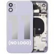 Rückgehäuse mit klein Bauteile vormontiert für iPhone 11 (ohne Logo) (Lila)