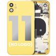 Rückgehäuse mit klein Bauteile vormontiert für iPhone 11 (ohne Logo) (Gelb)