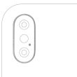 Rückkamera Ring nur für iPhone XS/ XS Max (Silber) (10er Pack)
