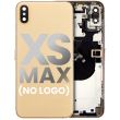 Rückgehäuse mit klein Bauteile vormontiert für iPhone XS Max (ohne Logo) (Gold)
