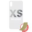 Rückglas mit 3M Klebeband für iPhone XS (ohne Logo/ großes Kameraloch) (Silber)