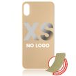Rückglas mit 3M Klebeband für iPhone XS (ohne Logo/ großes Kameraloch) (Gold)