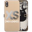 Rückgehäuse mit klein Bauteile vormontiert für iPhone XS (ohne Logo) (Gold)