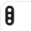 Rückkamera-Linse mit Halterung & Rahmen für iPhone X (Silber) (10er Pack)