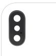 Rückkamera-Linse mit Halterung & Rahmen für iPhone X (Space Grau)