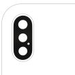 Rückkamera-Linse (nur Glas) mit Kleber für iPhone X (alle Farben)