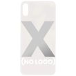 Rück Abdeckung Glas für iPhone X (ohne Logo) (Silber)