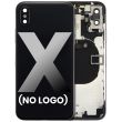 Rückgehäuse mit klein Bauteile vormontiert für iPhone X (ohne Logo) (Space Grau)