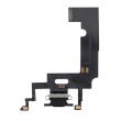 Ladebuchse Flexkabel für iPhone XR (Aftermarket) (Schwarz)