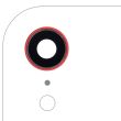 Rückkamera-Linse mit Halterung & Rahmen für iPhone XR (Rot)