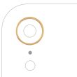 Rückkamera Ring nur für iPhone XR (Gelb)