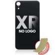 Rückglas mit 3M Klebeband für iPhone XR (ohne Logo/ großes Kameraloch) (Schwarz)