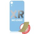 Rückglas mit 3M Klebeband für iPhone XR (ohne Logo/ großes Kameraloch) (Blau)