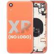 Rückgehäuse mit klein Bauteile vormontiert für iPhone XR (ohne Logo) (Coral)