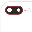 Rückkamera-Linse mit Halterung & Rahmen für iPhone 8 Plus (Rot)