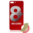 Rückglas mit 3M Klebeband für iPhone 8 Plus (ohne Logo/ großes Kameraloch) (Rot)