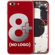 Rückgehäuse mit klein Bauteile vormontiert für iPhone 8 Plus (ohne Logo) (Rot)