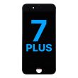 LCD Display Einheit mit Stahlplatte für iPhone 7 Plus (Aftermarket) (Schwarz)