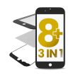 Glas mit Rahmen & OCA vormontiert für iPhone 8 Plus (Schwarz)