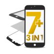 Glas mit Rahmen & OCA vormontiert für iPhone 7 Plus (Schwarz)