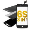 3in1 (Frontglas + Rahmen + OCA vormontiert) für iPhone 6S (2er Pack) (Schwarz)