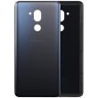 Rückglas mit Kleber vormontiert für LG G7 One (New Aurora Black)