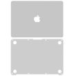 2-in-1 (Top, Bottom) Skin für MacBook 12" A1534 (2015-2017) (Silber)