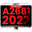 Komplette LCD Display Einheit für MacBook Air 13" (A2681/ Mitte 2022) (Silber)