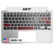 Top Case mit Non-Backlit Tastatur (ANSI US) für MacBook Air 11" A1370 (2010)