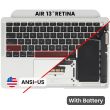 Top Case mit Akku und Tastatur (ANSI US) für MacBook Air 13" A2337 (Silber)