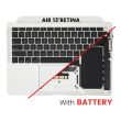 Top Case mit Akku und Tastatur (ANSI US) für MacBook Air 13" A2179 (Silber)