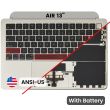 Top Case mit Akku und Tastatur (ANSI US) für MacBook Air 13" A3113 (Polarstern)