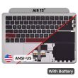 Top Case mit Akku und Tastatur (ANSI US) für MacBook Air 13" A2681 (Space Grau)
