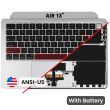 Top Case mit Akku und Tastatur (ANSI US) für MacBook Air 13" A3113 (Silber)