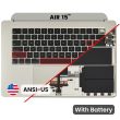 Top Case mit Akku und Tastatur (ANSI US) für MacBook Air 15" A3114 (Polarstern)