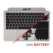 Top Case mit Akku und Tastatur (ISO UK) für MacBook Air 13" A2681 (Polarstern)