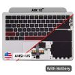 Top Case mit Akku und Tastatur (ANSI US) für MacBook Air 13" A2681 (Silber)