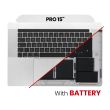Top Case mit Akku und Tastatur (ISO UK) für MacBook Pro 15" A1707 (Silber)