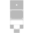 4-in-1 (Top, Bottom, Tastatur, Trackpad) Skin für MacBook Pro 15" A1990 Nr.2