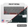 Top Case mit Akku und Tastatur (ANSI US) für MacBook Pro 15" A1398 (2015)
