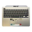 Top Case mit Tastatur (ISO UK) für MacBook Pro 13" A2338 (2020) (Silber)