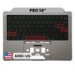 Top Case mit Tastatur (ANSI US) für MacBook Pro 14" A2442 (2021) (2023)